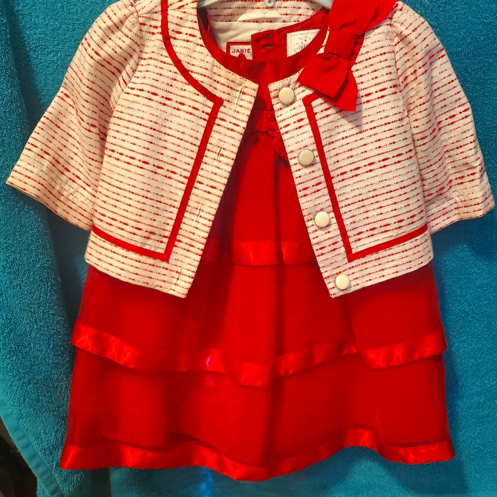 Gymboree red dress and janie and jack blazer